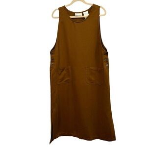 Erika Studio Women’s Vintage style Overalls Maxi Dress Size Large with pockets